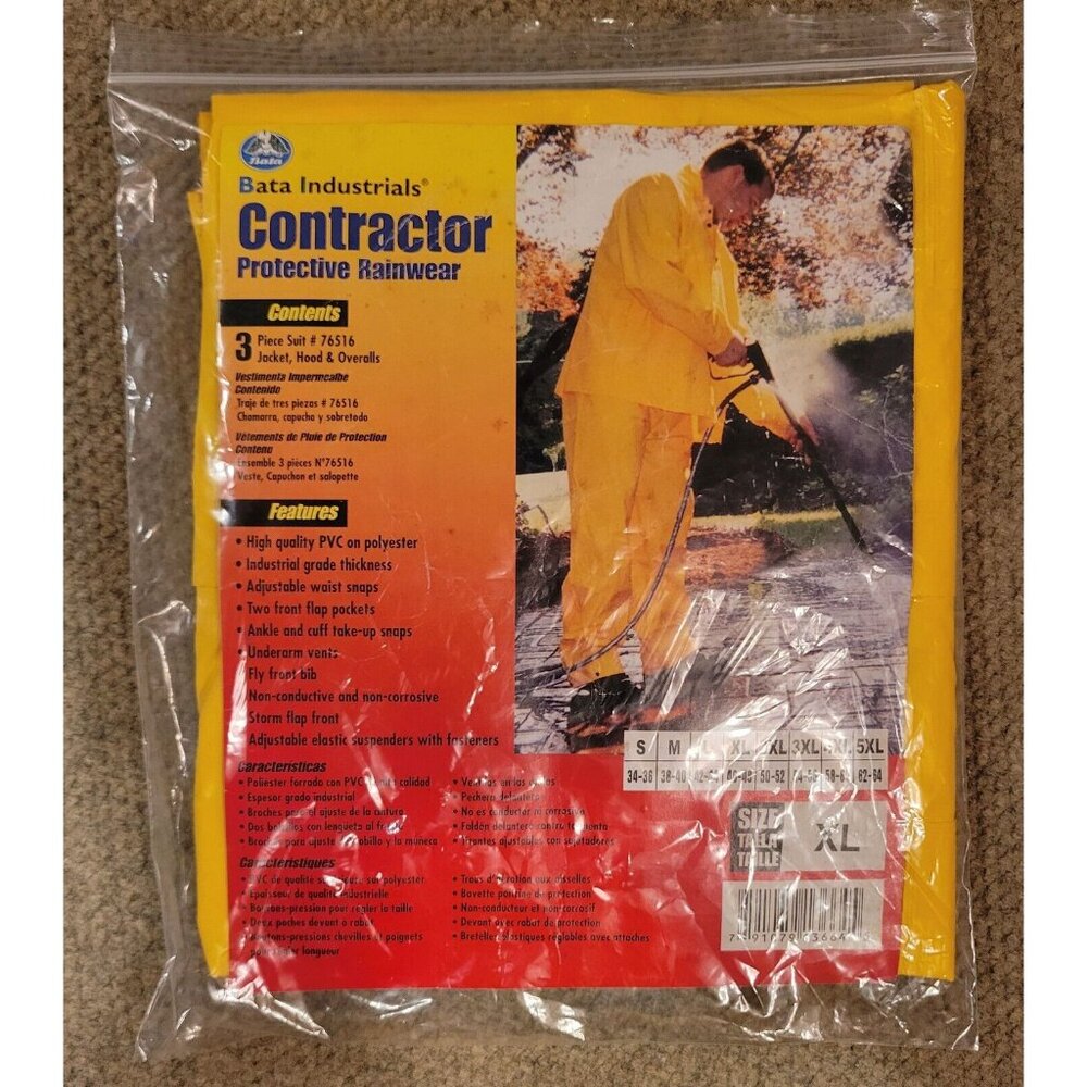 Bata Industrials Contractor Protective Rainwear XL - New